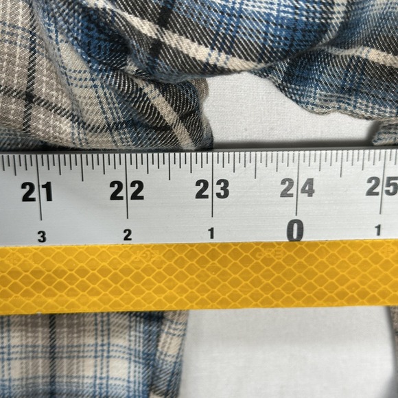 Kuhl Flannel Shirt Mens Medium Blue Plaid Long Sleeve Button Up Casual Outdoor - Picture 10 of 10